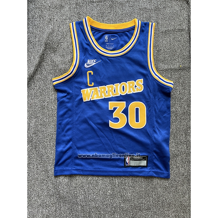 Maglia Bambino Golden State Warriors Stephen Curry #30 Classic 2022-23 Blu